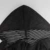 Men's Striped Sleeveless Hooded Bathrobe