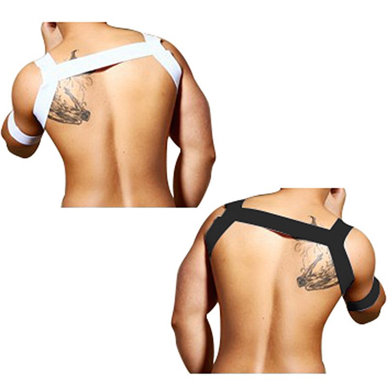 6049093723296.jpg Foreign trade men's sexy suit men's performance bandages sexy elastic bandage short shirt sexy lingerie men