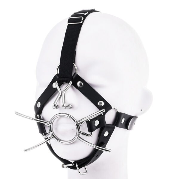 Mouth Ball Gag Nose Hook Metal Ring Toy Cap
