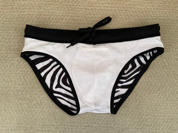 28eced1d-7784-4479-ad54-5c3118201436.jpg Zebra Print Swimming Trunks Male Sexy Personality Low Waist Briefs