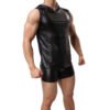 3f50cee7-a04a-4509-9910-b1ad514ea446.jpg Men's Fashion Casual Faux Leather Tank Top Shorts