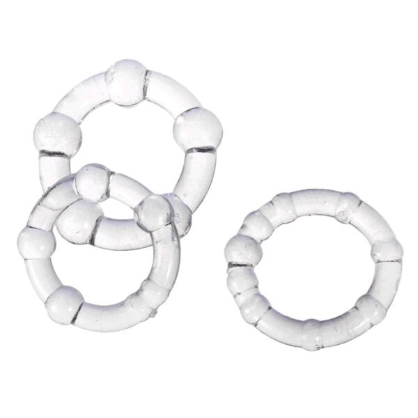 Men's Three-color Silicone Penis Delay Ring