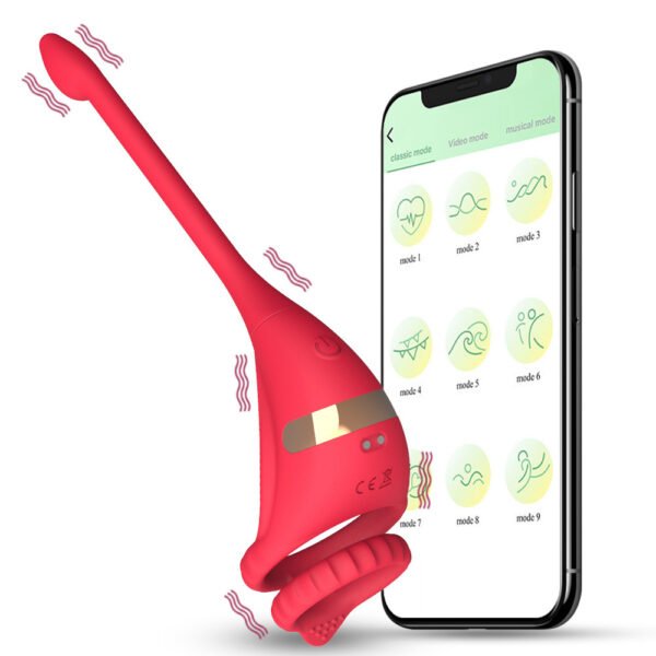 APP Remote Control Double Ring Silicone Butt Plug