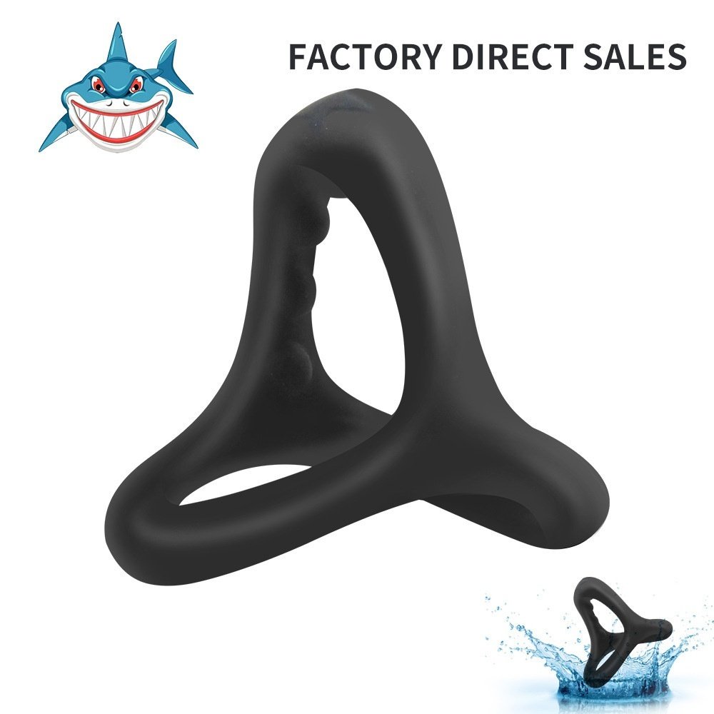Shark Head Liquid Silicone Men's Horseshoe Ring