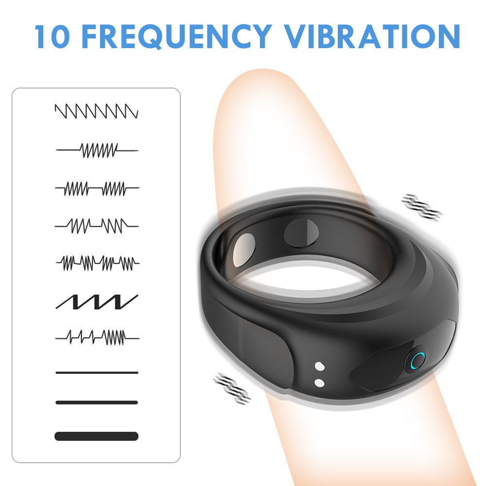 Male Lock Sperm Ring USB Charging Vibration Massage