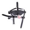 Leather Hollow Plastic Mouth Stopper Eye Mask Set