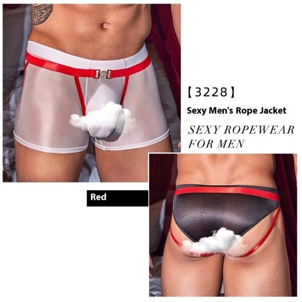 Sexy Hot Couple Muscle Fierce Male Hollow Temptation Rope Clothing