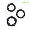 Men's Three-color Silicone Penis Delay Ring