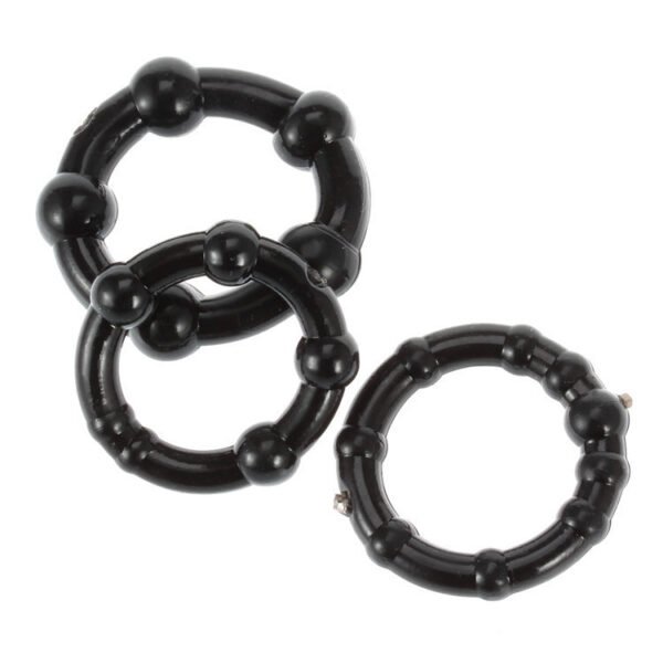 Men's Three-color Silicone Penis Delay Ring
