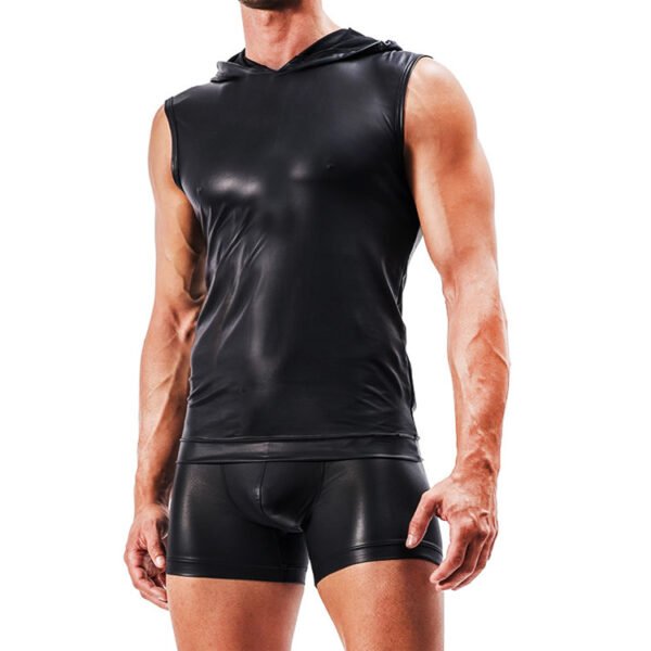 bfdef7b4-6325-4ee3-a109-7836118b9a4f.jpg Men's Fashion Casual Faux Leather Tank Top Shorts