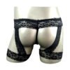 Men's Sexy Transparent Lace Bag Underwear Flat Leg Leggings Sexy Underwear