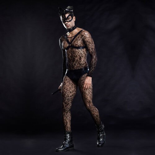 f581c82e-eb2d-433b-97b5-d2b4072a3ad5.jpg Cat Male Sexy Uniform Perspective Sexy One-piece