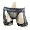 Men's Sexy Transparent Lace Bag Underwear Flat Leg Leggings Sexy Underwear